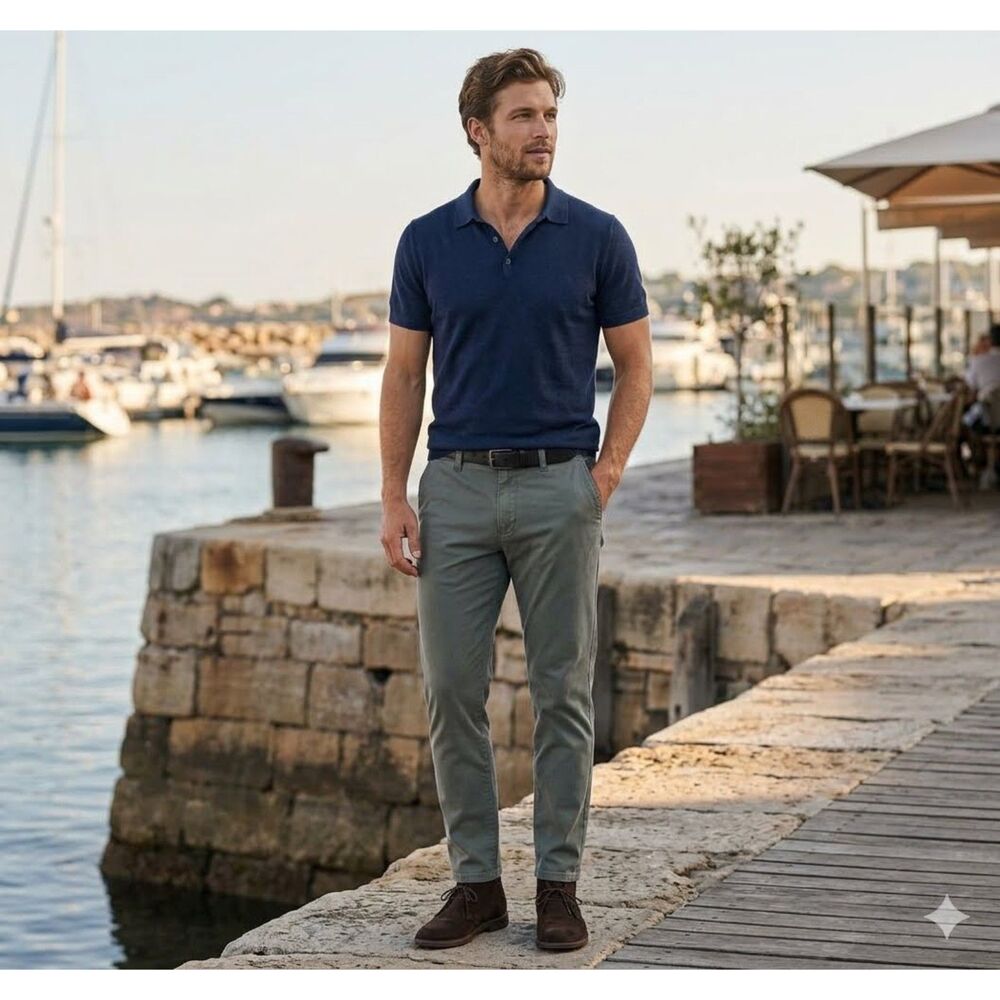 Bonobos Tailored Fit Chino Pants Mens 34x32 Green Stretch Straight Preppy Casual